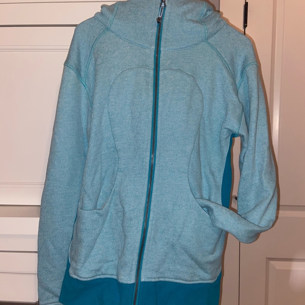 Lululemon Blue Scuba Hooded Sweatshirt (size 8)
